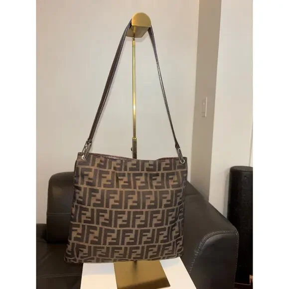 Fendi Zucca Small Shoulder Tote - Picture 2 of 7